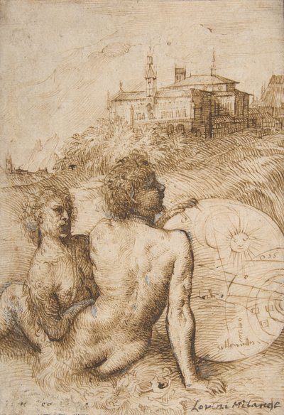 Two Satyrs in a Landscape by Titian