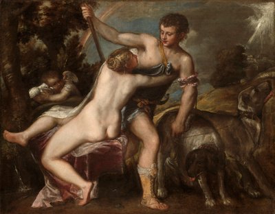 Venus and Adonis by Tiziano Vecelli