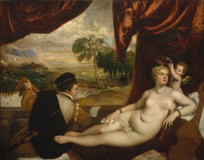 Venus and the Lute Player by Tiziano Vecelli