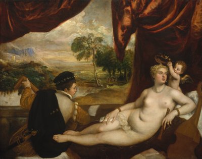 Venus and the Lute Player by Tiziano Vecelli