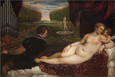 Venus with an Organist and Cupid, ca. 1555 by Titian