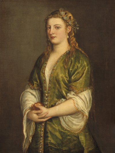 Woman Holding an Apple by Titian