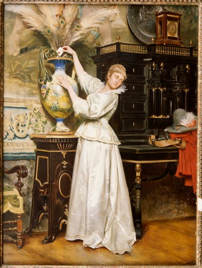 The Secret Postbox, 1876 by Tito Conti
