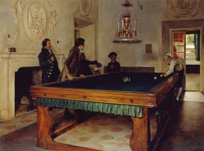 Game of billiards by Tito Lessi