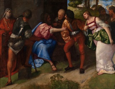 Christ and the Woman Taken in Adultery by Tiziano Vecelli