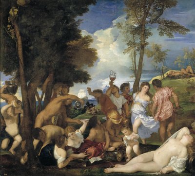 The Bacchanal of the Andrians by Tiziano Vecelli