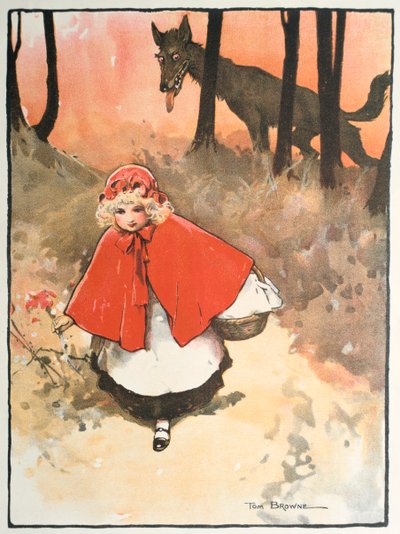Scene from Little Red Riding Hood, 1900 by Tom Browne