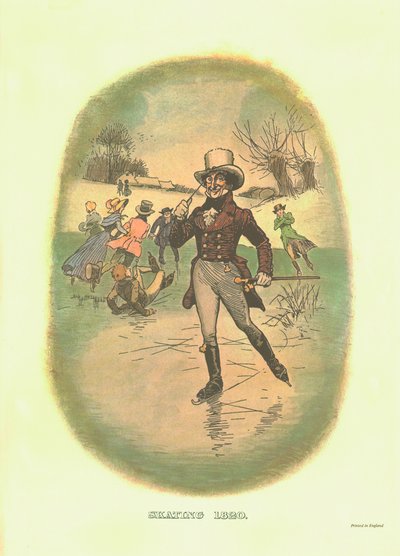 Skating, 1820, c1910 by Tom Browne