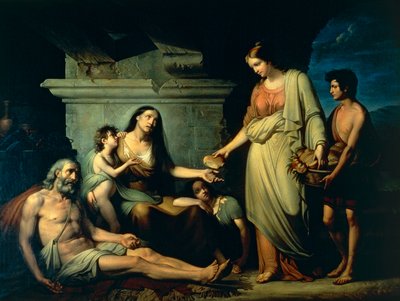 Alms for destitute by Tommaso de Vivo