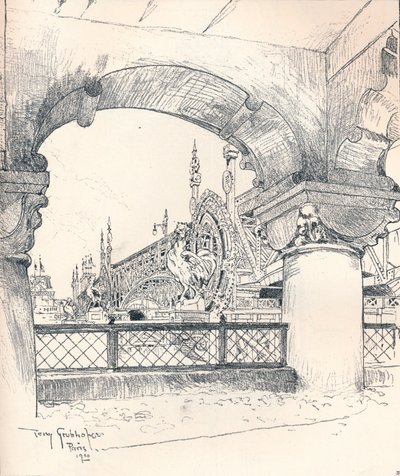 Colonnade Near the Pont des Invalides by Tony Grubhofer