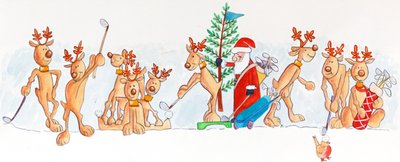 Christmas Golfers by Tony Todd