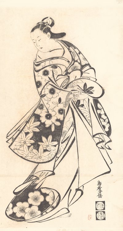 Courtesan, ca. 1712 by Torii Kiyomasu I