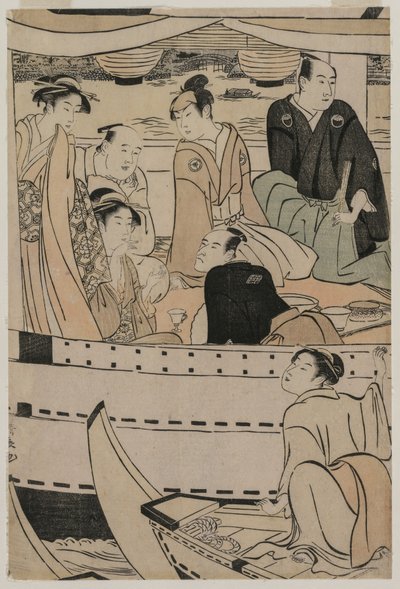 Boating Party on the Sumida River by Torii Kiyonaga