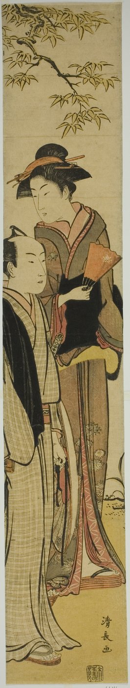 Couple Under a Tree by Torii Kiyonaga