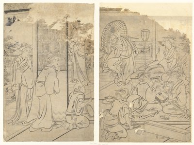 Feast in the Komeikan Teahouse by Torii Kiyonaga