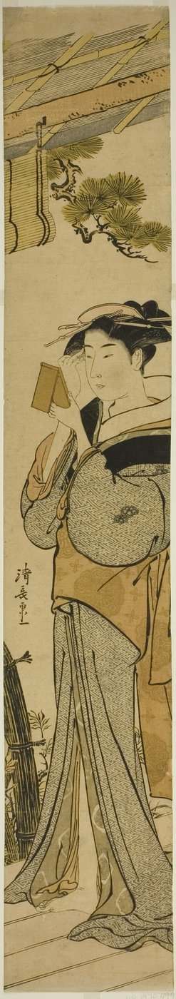 Geisha Applying Makeup by Torii Kiyonaga