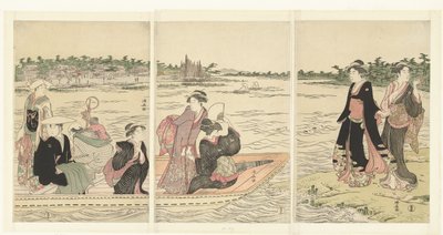 Ferry on the Sumida River by Torii Kiyonaga