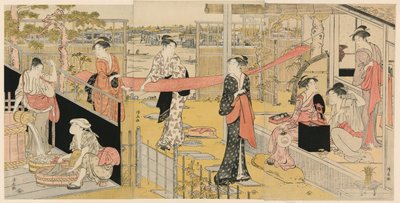 Women Washing Clothes by Torii Kiyonaga