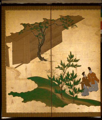 Six-Fold Screen Depicting Tales of Ise by Tosa Mitsuoki