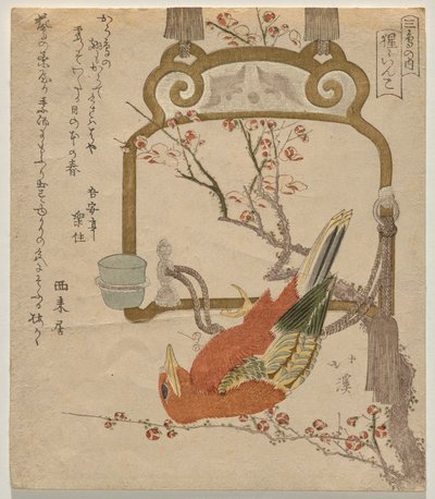 Red Parakeet by Totoya Hokkei