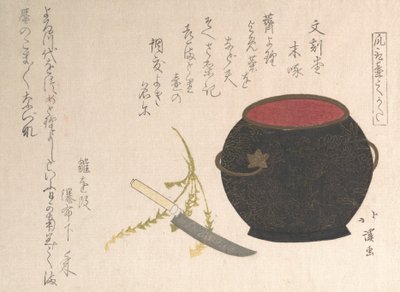 Vase and Kitchen Knife, 1816 by Totoya Hokkei