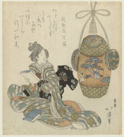 Woman Reading by Totoya Hokkei