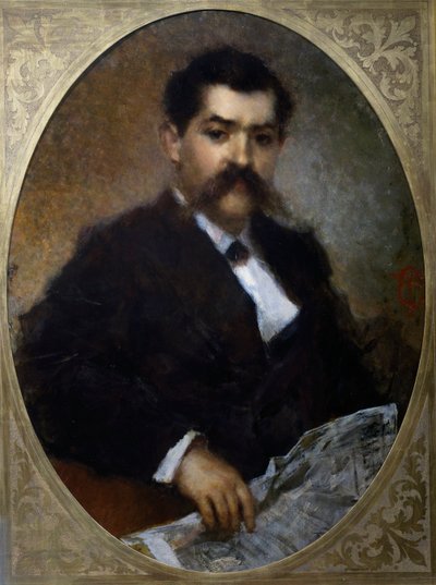Portrait of Mr Deschamps by Tranquillo Cremona