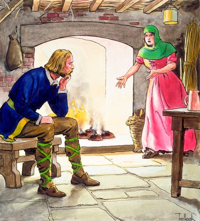 King Alfred burning the cakes by Trelleek