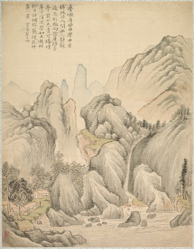 Folded Hills and Layered Peaks, 1847 by Tsubaki Chinzan