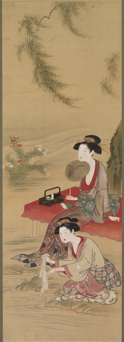 Beneath the Willow by Tsukioka Sessai
