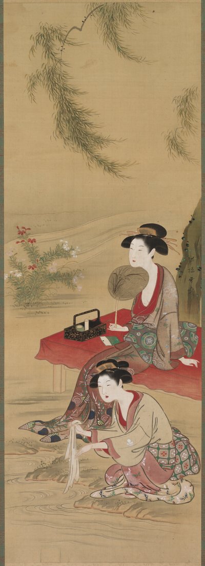 Beneath the Willow by Tsukioka Sessai