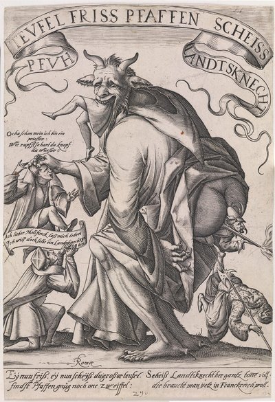 Devil Eating Popes and Defecating Landsknechts by Ubekendt