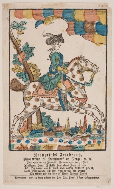 Crown Prince Frederik on Horseback by Ubekendt