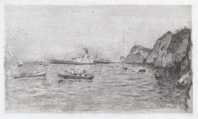 Harbor at Capri by Uberto dell