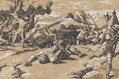 David and Goliath by Ugo da Carpi