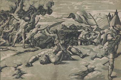 David and Goliath by Ugo da Carpi