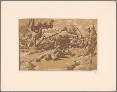 David beheads Goliath by Ugo da Carpi