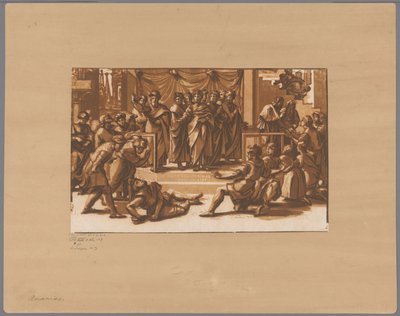 Death of Ananias by Ugo da Carpi