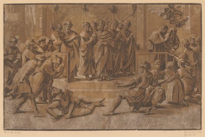 Death of Ananias by Ugo da Carpi