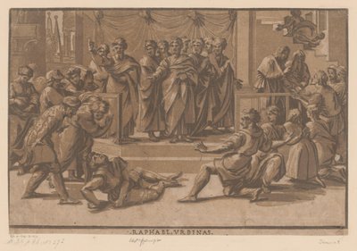 Death of Ananias by Ugo da Carpi