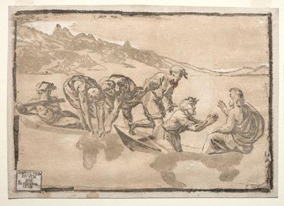 The Miraculous Draught of Fishes by Ugo da Carpi