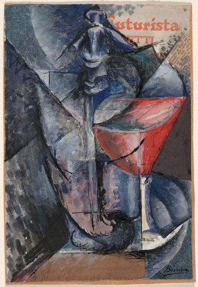 Still Life: Glass and Siphon by Umberto Boccioni