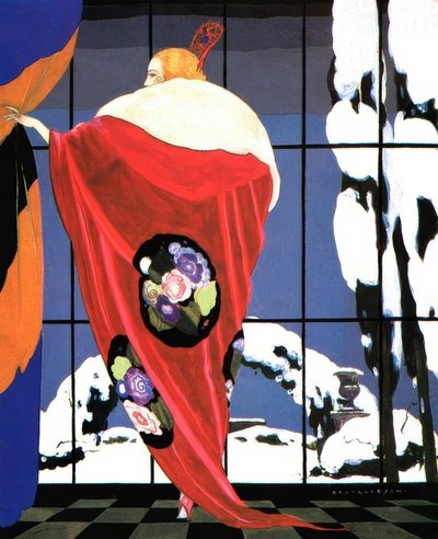 Lady in Scarlet Coat by Umberto Brunelleschi