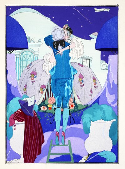 The Kiss on the Ladder by Umberto Brunelleschi