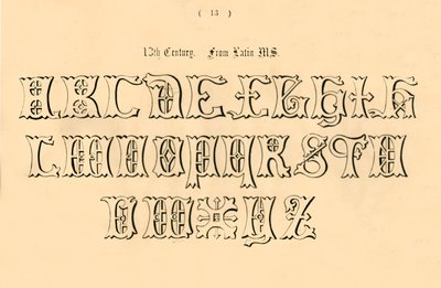 13th Century. From Latin Manuscript, 1862 by Unbekannt