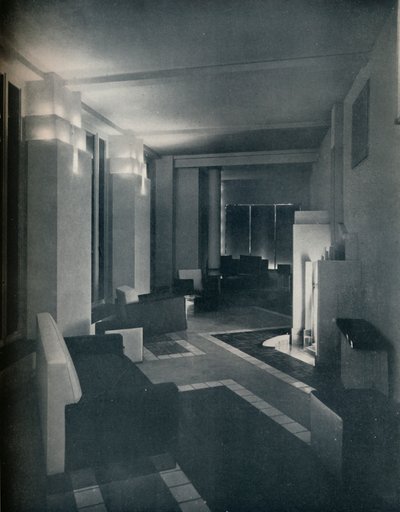 1930s interior with contemporary lighting, 1930 by Unbekannt