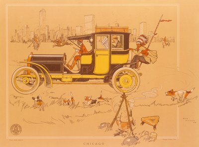 A Berliet car in Chicago, America by Unbekannt