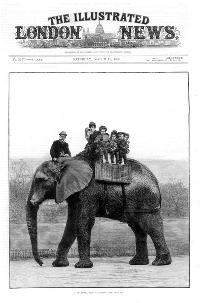 A Farewell Ride on Jumbo, London Zoo by Unbekannt