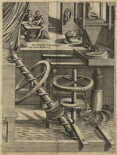 A Mill as Perpetual Motion, 1629 by Unbekannt