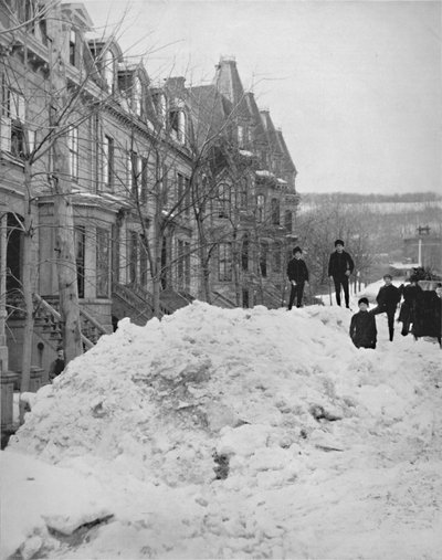 A Montreal Street in Winter, 19th century by Unbekannt